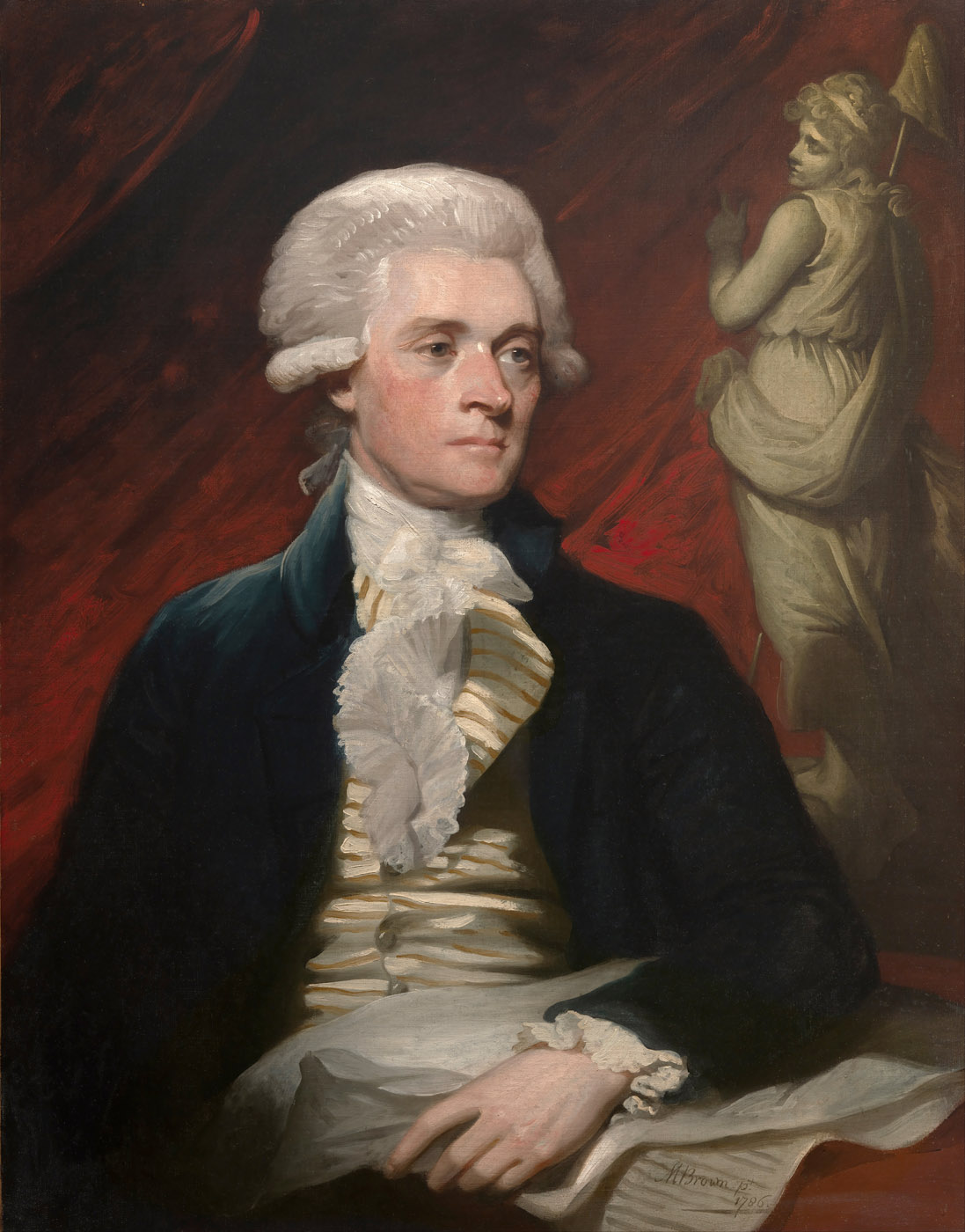 Mather Brown. Thomas Jefferson. 1786. National Portrait Gallery. Washington.