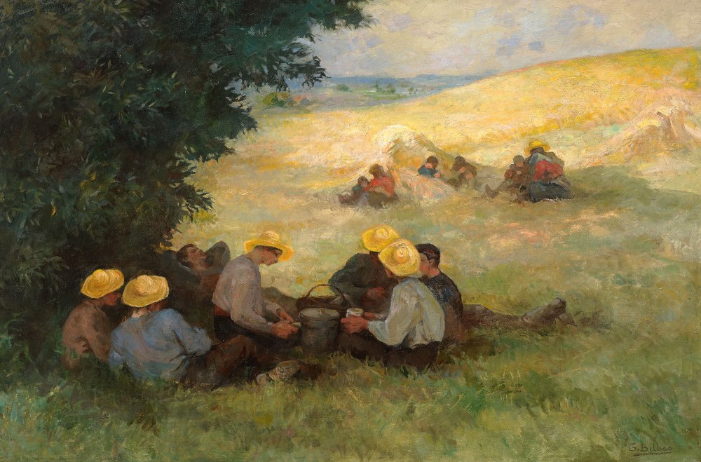 Gonzalo Bilbao Martínez El descanso de los campesinos c. 1885-1920. Museo Carmen Thyssen. Málaga.