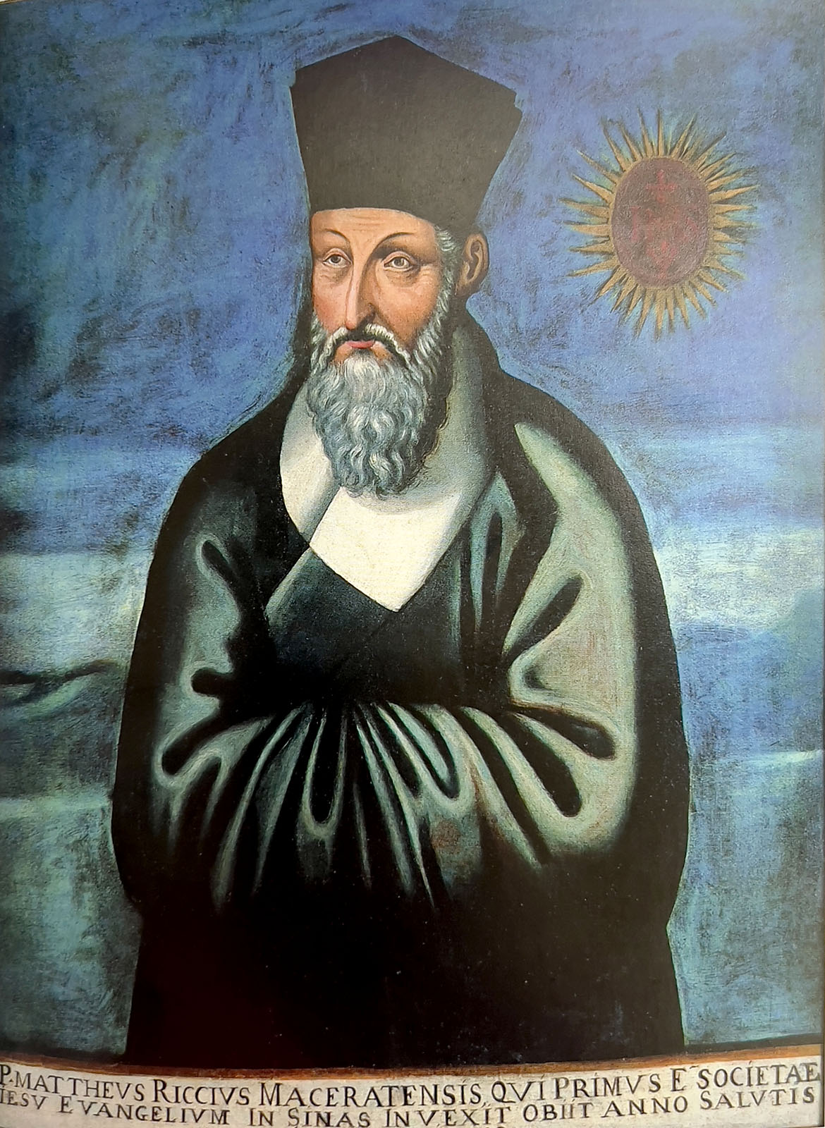 Manuel Pereira (Nacido You Wenhui). Retrato de Matteo Ricci. 1610. Iglesia del Gesù. Roma.