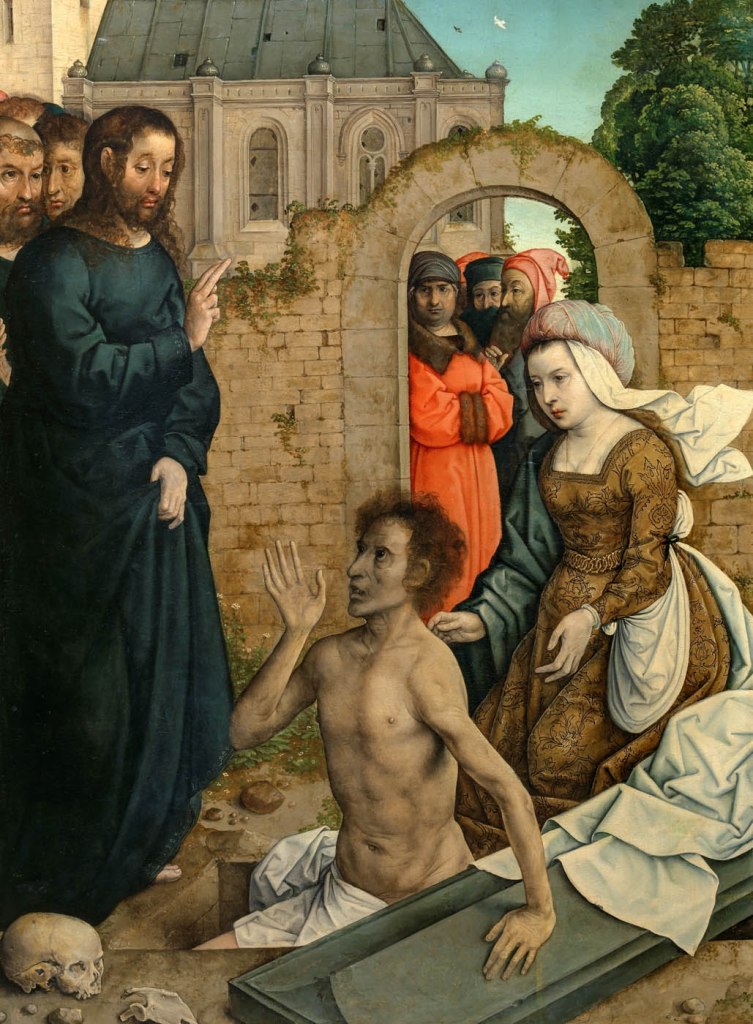 Juan de Flandes.Resurrección de Lázaro. 1514-1519. Museo Nacional del Prado