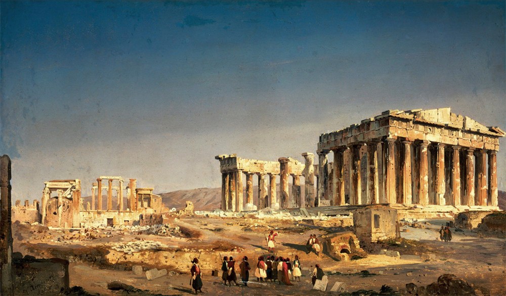 Hipólito Caffi. El Partenón. 1863. Ca' Pesaro Galería internazionale d'arte moderna. Venecia