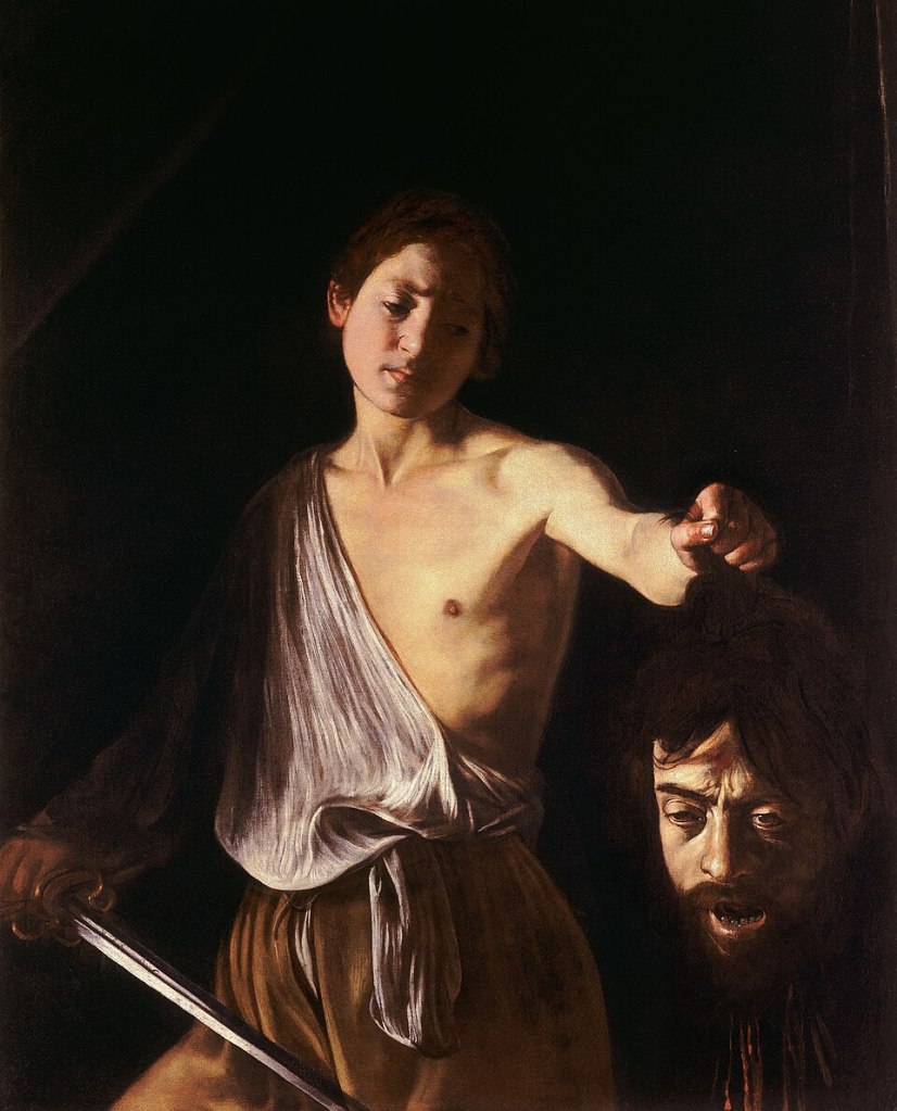 Caravaggio. David con la cabeza de Goliat. Hacia 1609-1610. Galería Borghese.