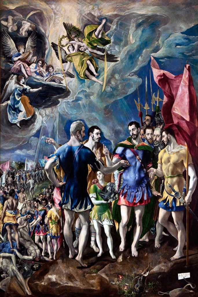 El Greco. El martirio de San Mauricio y la legión tebana. Hacia 1680. Real Monasterio de San Lorenzo de El Escorial.