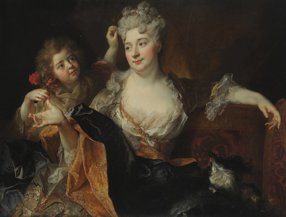 Nicolas de Largillière. Retrato de Marguerite-Elisabeth Forest de Largilliere y su hijo Nicolás. Museo Nacional de Bellas Artes, Buenos Aires.