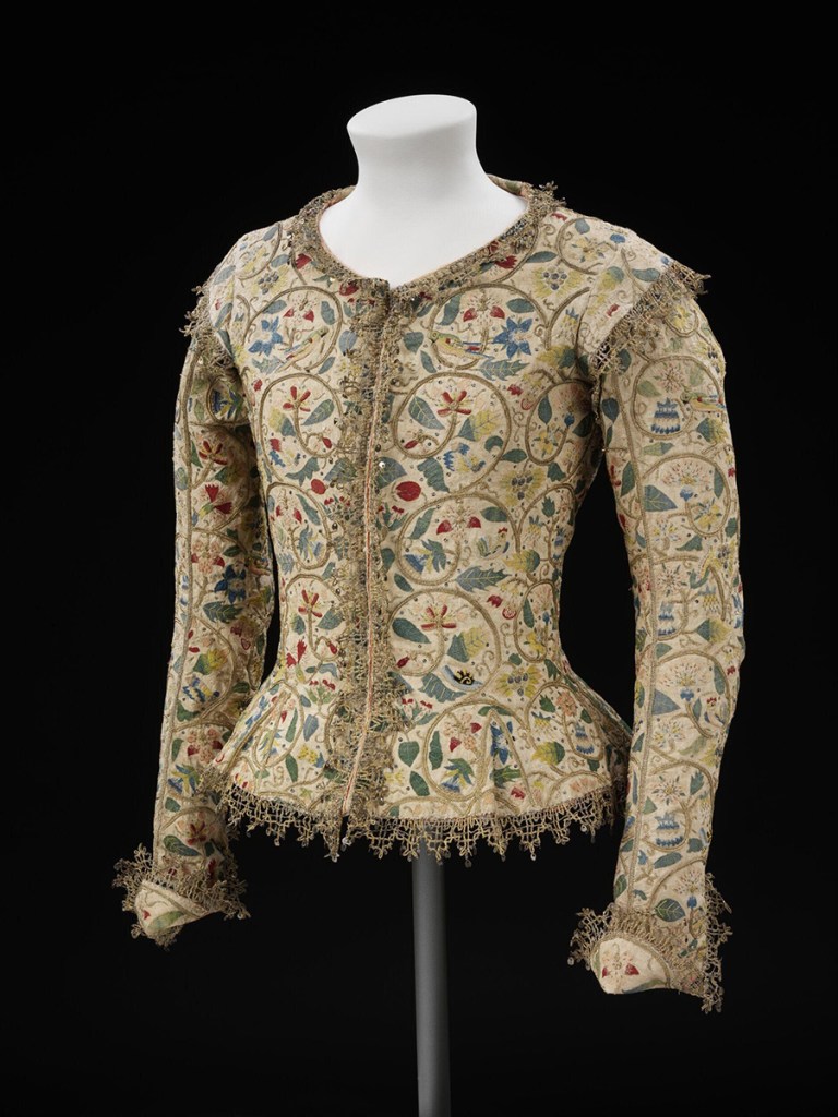 Chaqueta de Margaret Layton. Hacia 1610. Museo Victoria y Alberto.